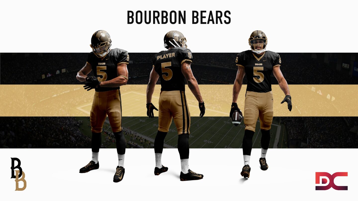 Bourbon Bears home jersey